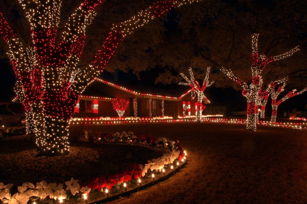 Christmas lighting installation Bella Vista AR